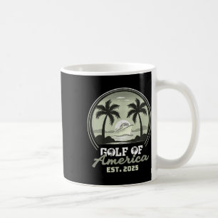 Retro Gulf of US America 2025 American Flag Golf Kaffeetasse