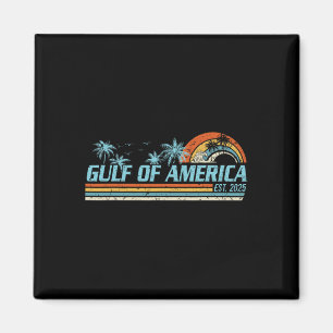Retro Gulf of US America 2025 American Flag Golf Magnet