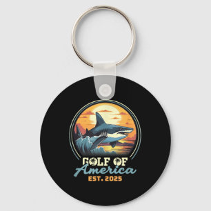 Retro Gulf of US America 2025 American Flag Golf Schlüsselanhänger