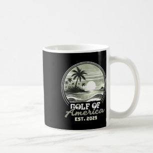 Retro Gulf of US America 2025 American Flag Gulf Kaffeetasse