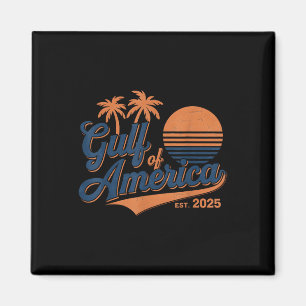 Retro Gulf of US America 2025 American Flag Gulf Magnet