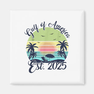 Retro Gulf of US America 2025 American Flag Gulf Magnet