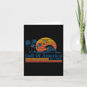 Retro Gulf of US America 2025 Funny Trump Karte