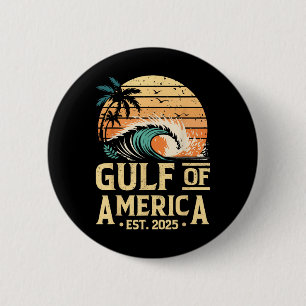 Retro Gulf of US America Est 2025 American Flag G Button