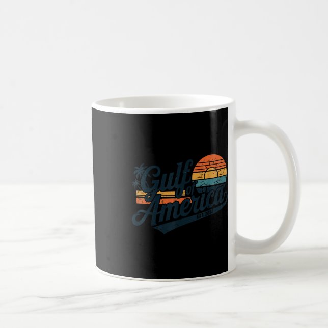 Retro Gulf of US America Est 2025 American Flag G Kaffeetasse (Rechts)