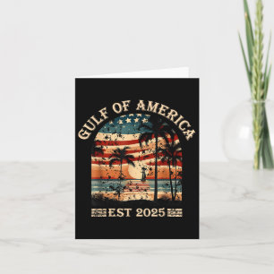 Retro Gulf of US America Est 2025 American Flag G Karte