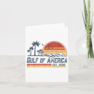 Retro Gulf of US America Est 2025 American Flag G Karte