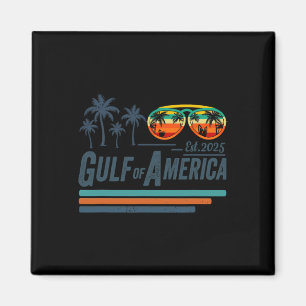 Retro Gulf of US America Est 2025 American Flag G Magnet