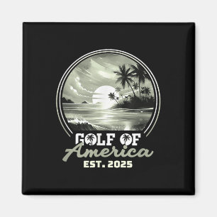 Retro Gulf of US America Est 2025 American Flag G Magnet