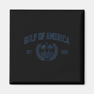 Retro Gulf of US America Est 2025 American Flag G Magnet
