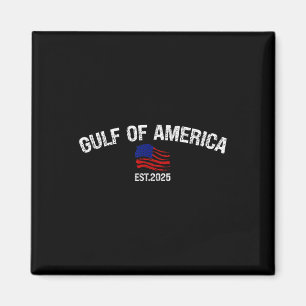Retro Gulf of US America Est 2025 American Flag G Magnet