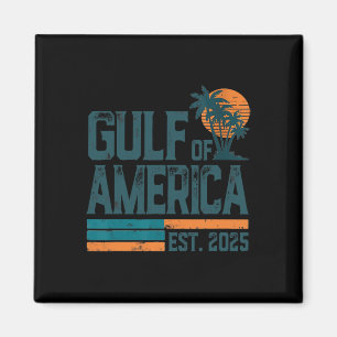 Retro Gulf of US America Est 2025 American Flag G Magnet