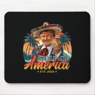 Retro Gulf of US America Est 2025 American Flag G Mousepad