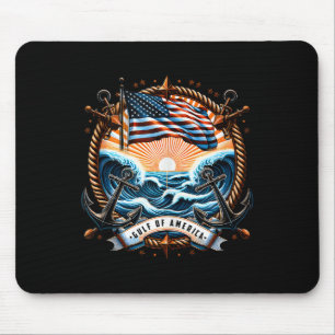 Retro Gulf of US America Est 2025 American Flag G Mousepad