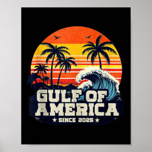 Retro Gulf of US America Est 2025 American Flag G Poster