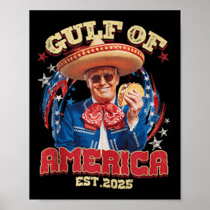 Retro Gulf of US America Est 2025 American Flag G Poster