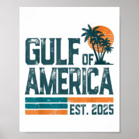 Retro Gulf of US America Est 2025 American Flag G