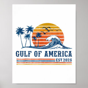 Retro Gulf of US America Est 2025 American Flag G Poster