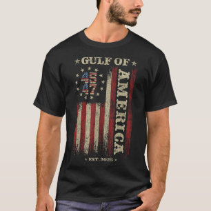 Retro Gulf of US America Est 2025 American Flag G T-Shirt