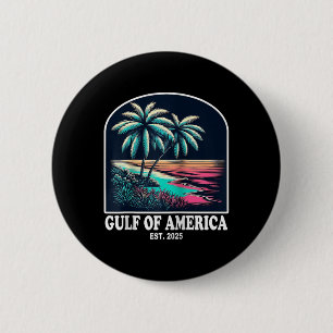 Retro Gulf of US America Est 2025 American Flag J Button