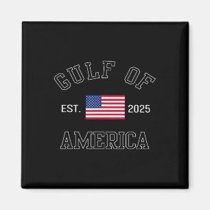 Retro Gulf of US America Est 2025 American Flag Magnet