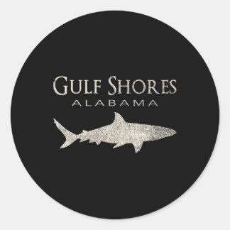 Retro Gulf Shows Al Shark Runder Aufkleber