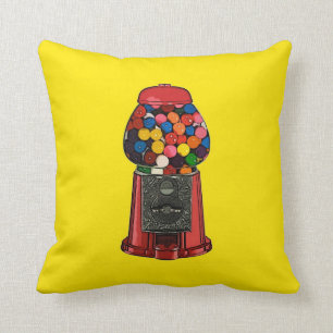 Retro-Gummiballmaschine Kissen
