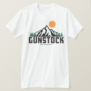 Retro Gunstock Mountain Ski Sunset T - Shirt