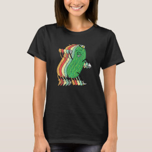 Retro Gurken Gemüse Pflanze Vegetarisch Vegan T-Shirt