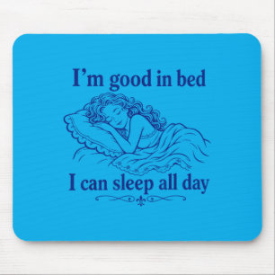 Retro Gut Im Bett Kann Den Tag Über Schlafen Lusti Mousepad