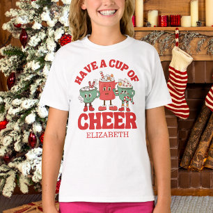 Retro haben eine Tasse frohe Weihnachten T-Shirt