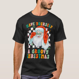 Retro haben sich ein Groovy Weihnachten Niedlich S T-Shirt