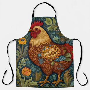 Retro Hahn Boho Chic Landhuhn Schürze