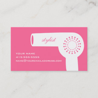 Retro Hairdryer Stylist-Rosa Visitenkarte