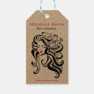Retro Hairstyling Produkt hängende Tags Geschenkanhänger