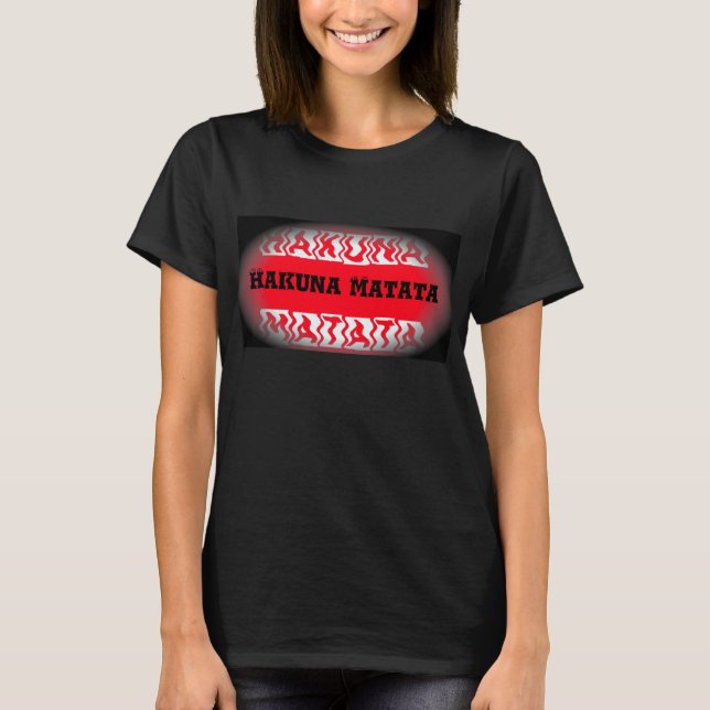 Retro Hakuna Matata Hakuna Matata T-Shirt (Vorderseite)