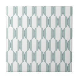 RETRO HALBMOND IN DER HELLGRÜNEN FARBE FLIESE