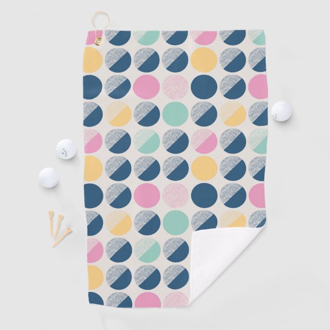 Retro Halbrund-Muster Golfhandtuch (Insitu)