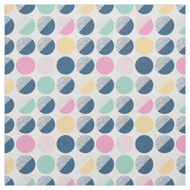 Retro Halbrund-Muster Stoff (Muster)