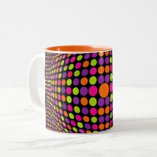 Retro-Halftone-Punktsphäre Zweifarbige Tasse