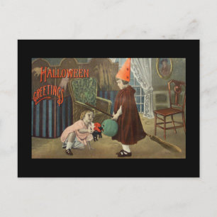 RETRO HALLOWEEN Carte postale "HALLOWEEN GREETINGS