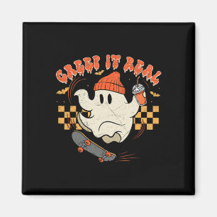Retro Halloween Creep It Real Ghost Boy Fall Seaso Magnet