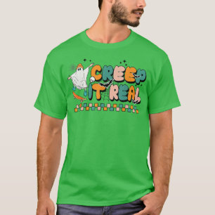 Retro Halloween Creep It Real Ghost Classic T-Shirt