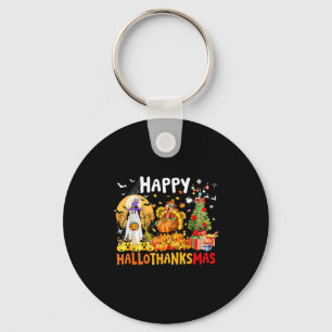 Retro Halloween Erntedankfest Weihnachten Frohes H Schlüsselanhänger