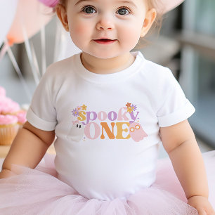 Retro Halloween erster Geburtstag Baby T-shirt