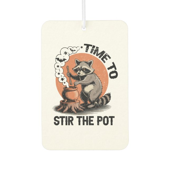 Retro Halloween Feral Time to Stir The Pot Autolufterfrischer (Vorderseite)