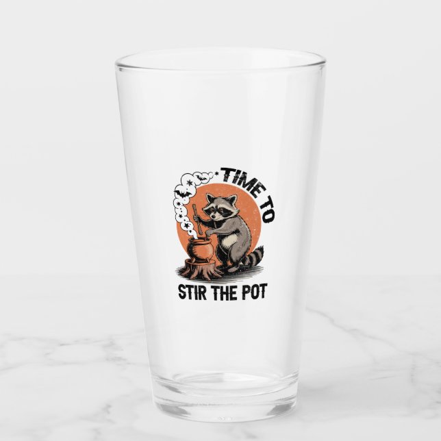 Retro Halloween Feral Time to Stir The Pot Glas (Vorderseite)
