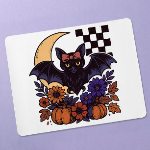 Retro-Halloween-Fledermaus mit Mond-Gothic-Ästheti Mousepad