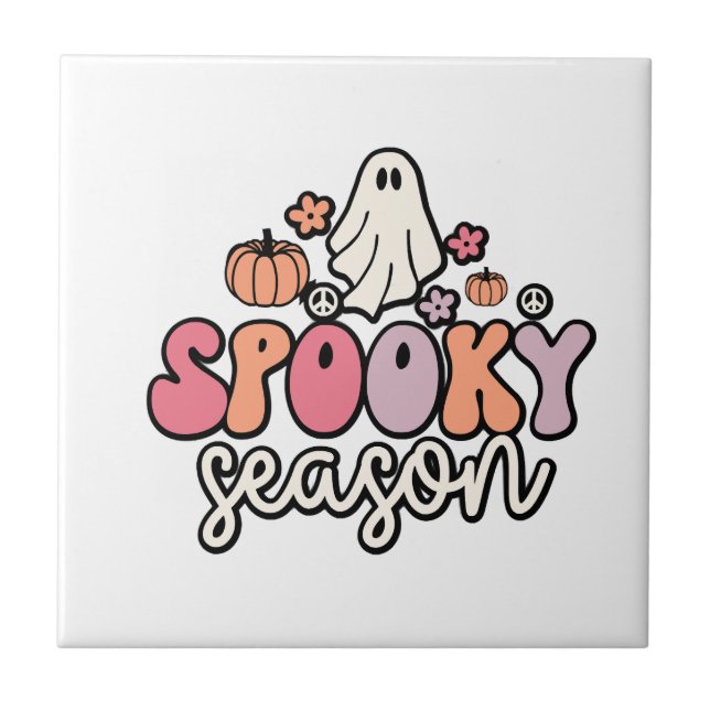 Retro Halloween Fliese (Vorderseite)