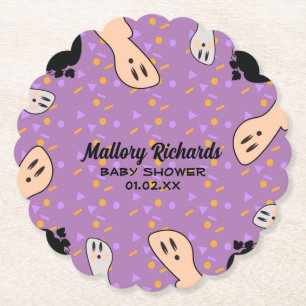 Retro-Halloween-Geist Unsere kleine Boo-Baby-Party Untersetzer